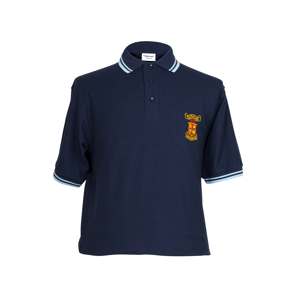 Patrician Boys School Navy Crested Polo - The Back to School Store